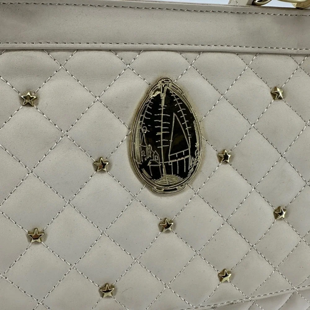 Loungefly Harry Potter Golden Egg Quilted Cream Satchel Crossbody Bag